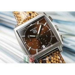 TAG Heuer Factory Monaco & Silverstone watches Black Calf Strap band Perforated bracelet 22mm ref FC6241
