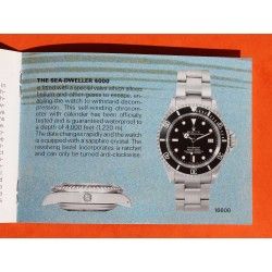 Rolex Submariner, Sea Dweller booklet manual french 2004 Submariner watches 14060M, 16610, 16613, 16618, 16600