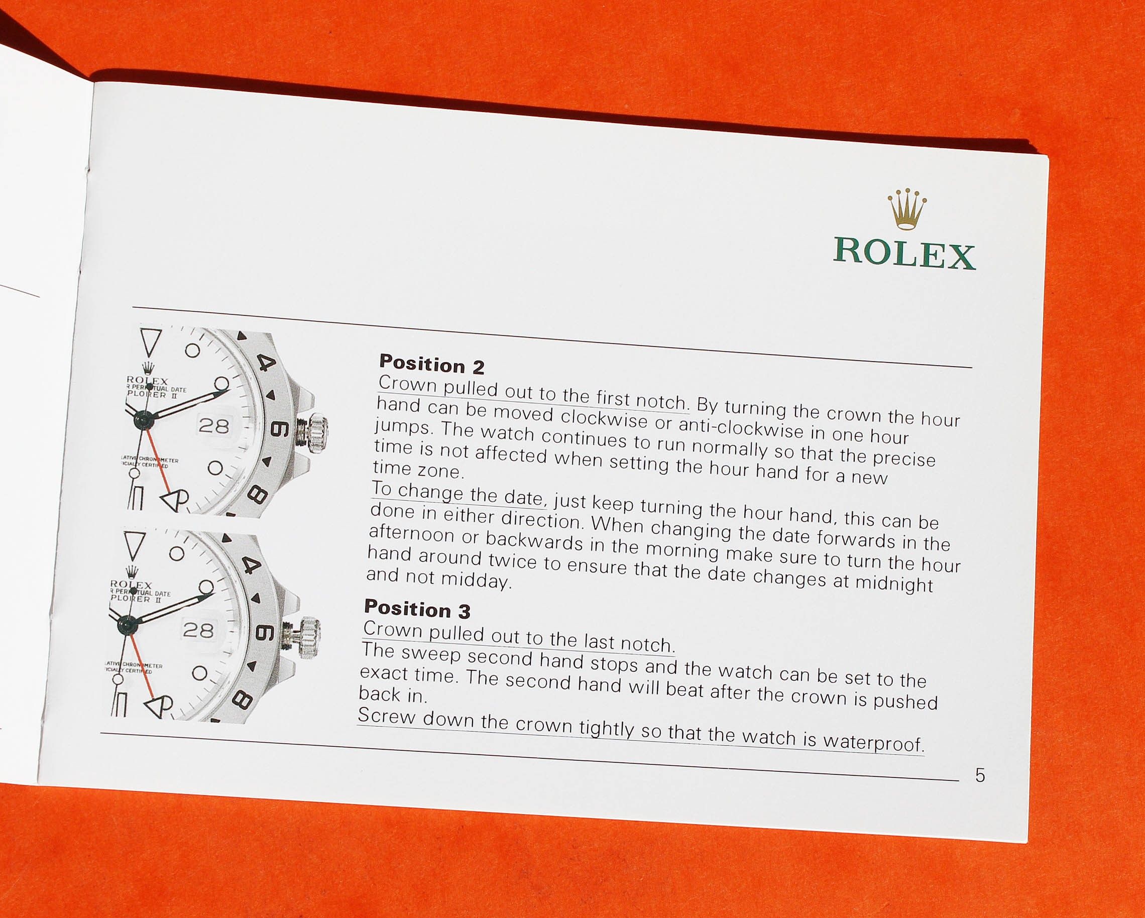 rolex explorer 2 manual