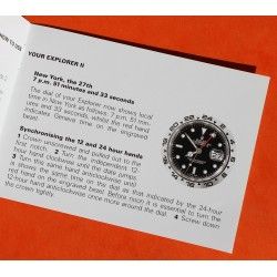 Vintage Genuine 1999 Rolex Explorer I & II Watches Owners Manual Booklet Manual Instructions French 14270, 16570