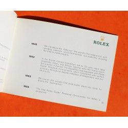 Rolex 1979 Collector livret YOUR ROLEX OYSTER montres vintages Rolex Booklet anglais 5513, 1680, 1675, 6263, 16800