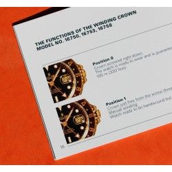 ROLEX VINTAGE COLLECTOR 1986 LIVRET MONTRES GMT MASTER 16750, 16758, 16753, 16760 BOOKLET, MANUEL, MODE D'EMPLOI 