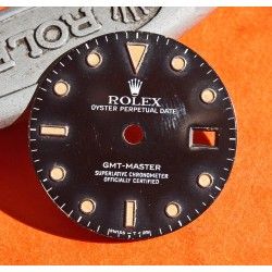 Vintage 80's Original Rolex GMT Master 16750, 16700 Glossy tritium swissT 25 Watch Dial cal 3075