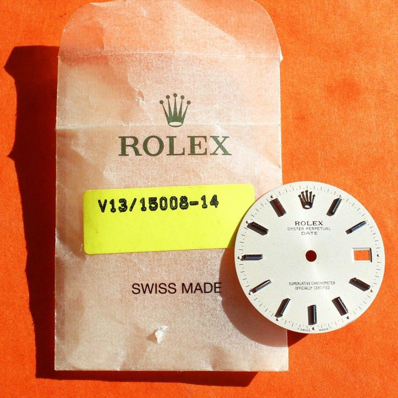ROLEX BLUE METAL COLOR WATCH DIAL OYSTER PERPETUAL DATE ref 15000, 15010, 15037, 15038, 15053, 15200 cal 3035 3135