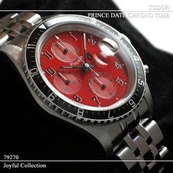 Rare cadran Rouge montres Tudor Prince Date Chronograph Chrono-Time 40mm ref 79280, 79280, 79260, 79160, 79270 Ø29mm