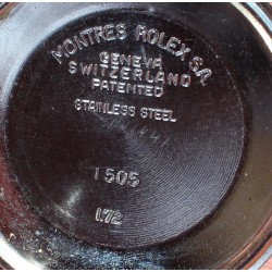 ROLEX VINTAGE 1964 MONTRES OYSTER PERPETUAL DATE 1500 FOND ACIER VISSE CASEBACK