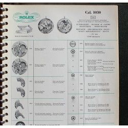 Rolex Vintage 1953 revue technique Fourniture & outils horlogers montres calibres 191, 1030, 1036 GMT,1035, 1215, 1210 