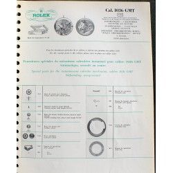 Rolex Vintage 1953 revue technique Fourniture & outils horlogers montres calibres 191, 1030, 1036 GMT,1035, 1215, 1210 