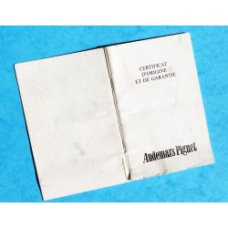 AUDEMARS PIGUET LIVRET GARANTIE 1988 CERTIFICAT D'ORIGINE ET DE GARANTIE TOUS MODÈLES DE MONTRES ROYAL OAK