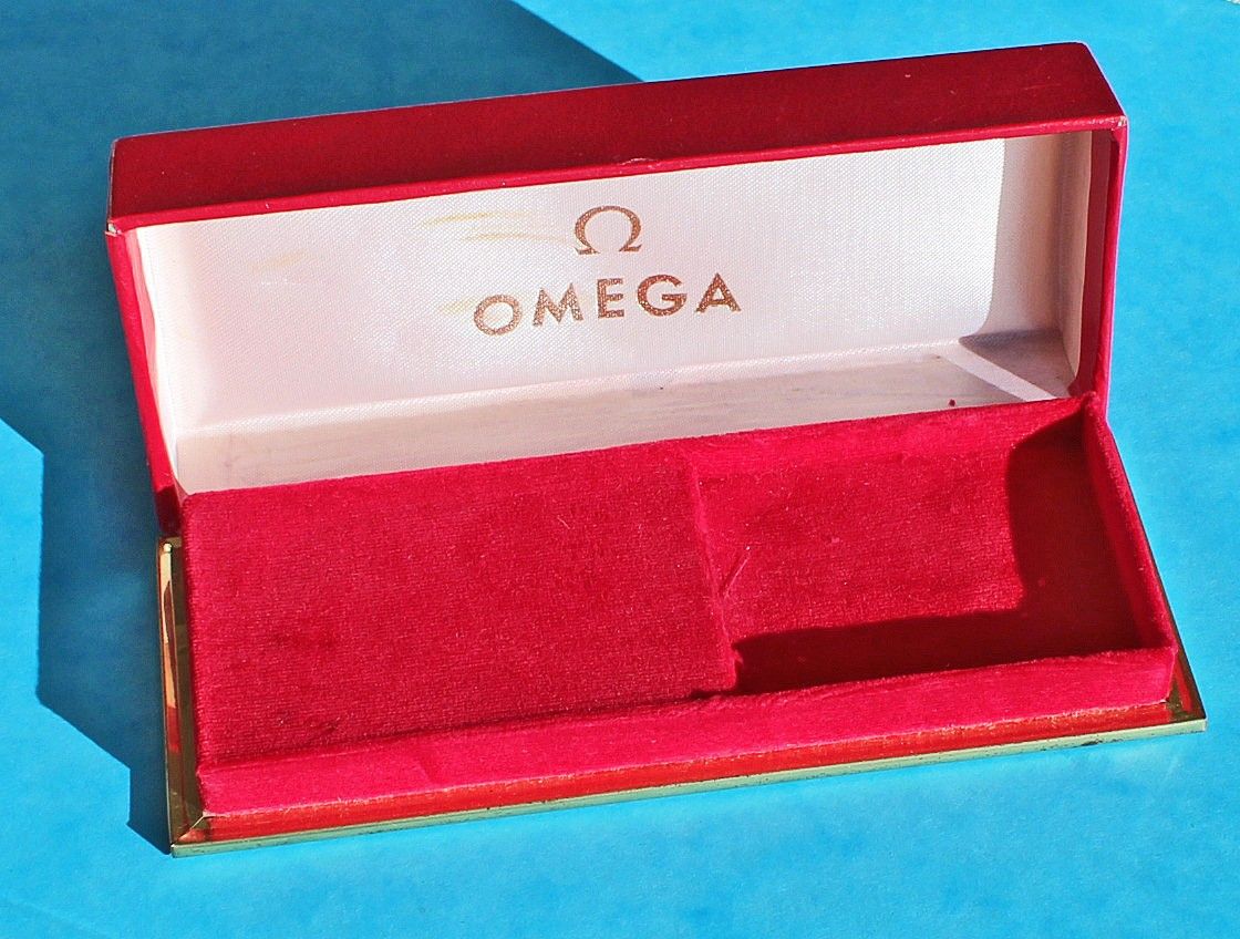 Vintage Omega 50's Oblong box Swiss Red 