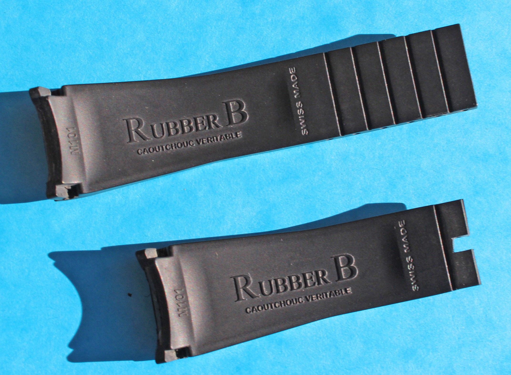 20mm BLUE Vulcanized Caoutchouc rubber Strap For Rolex Yachtmaster