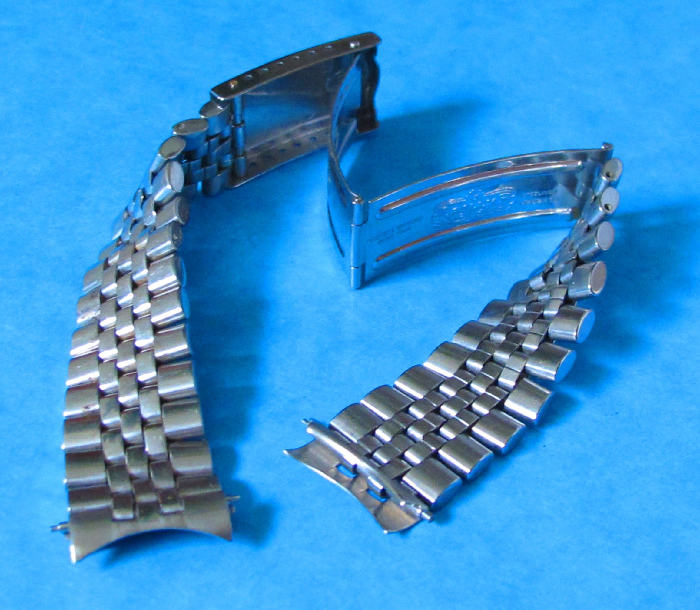 1972 Authentic 19mm Mens Rolex Stainless Steel Jubilee Bracelet Vintage Oval Links