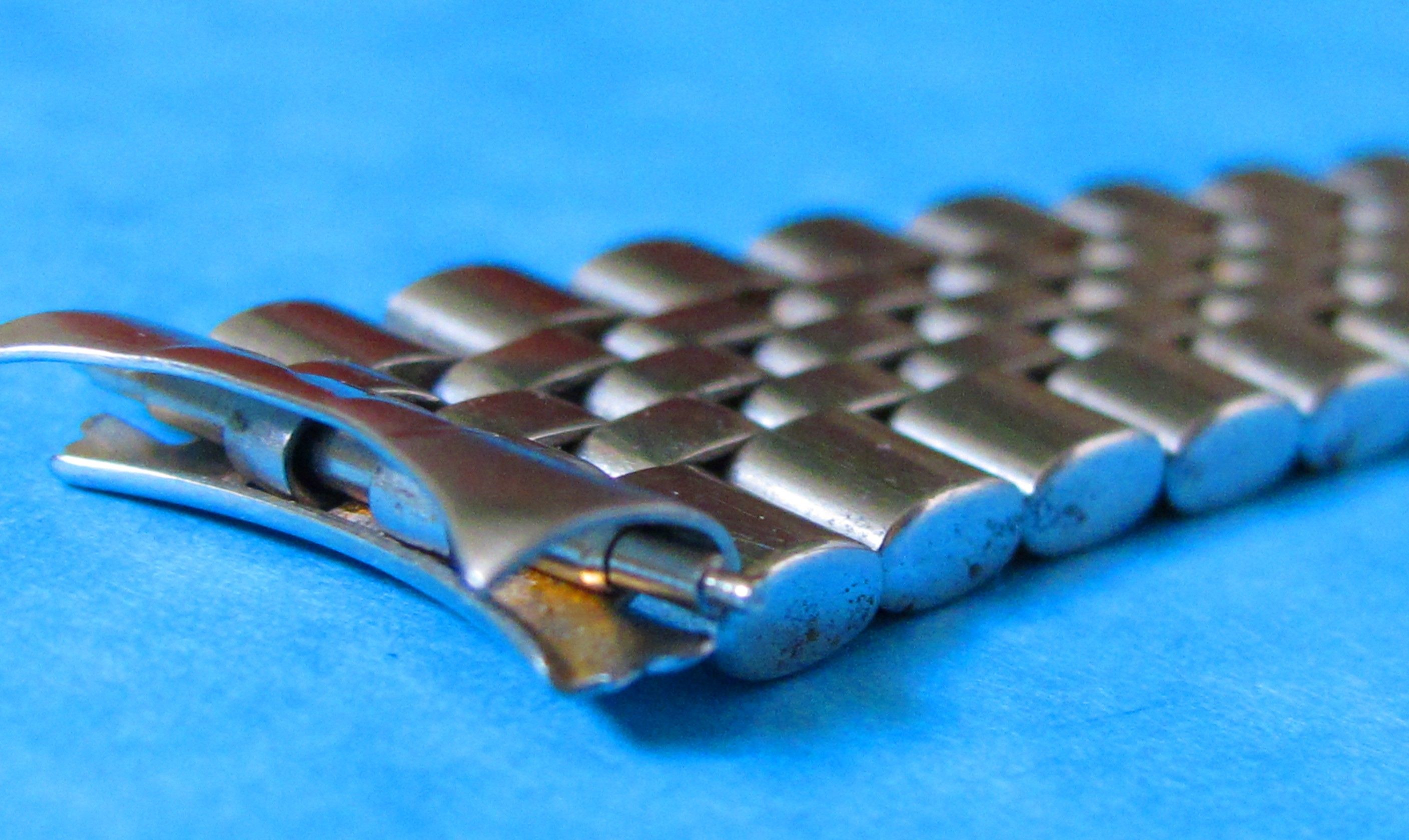 1972 Authentic 19mm Mens Rolex Stainless Steel Jubilee Bracelet Vintage