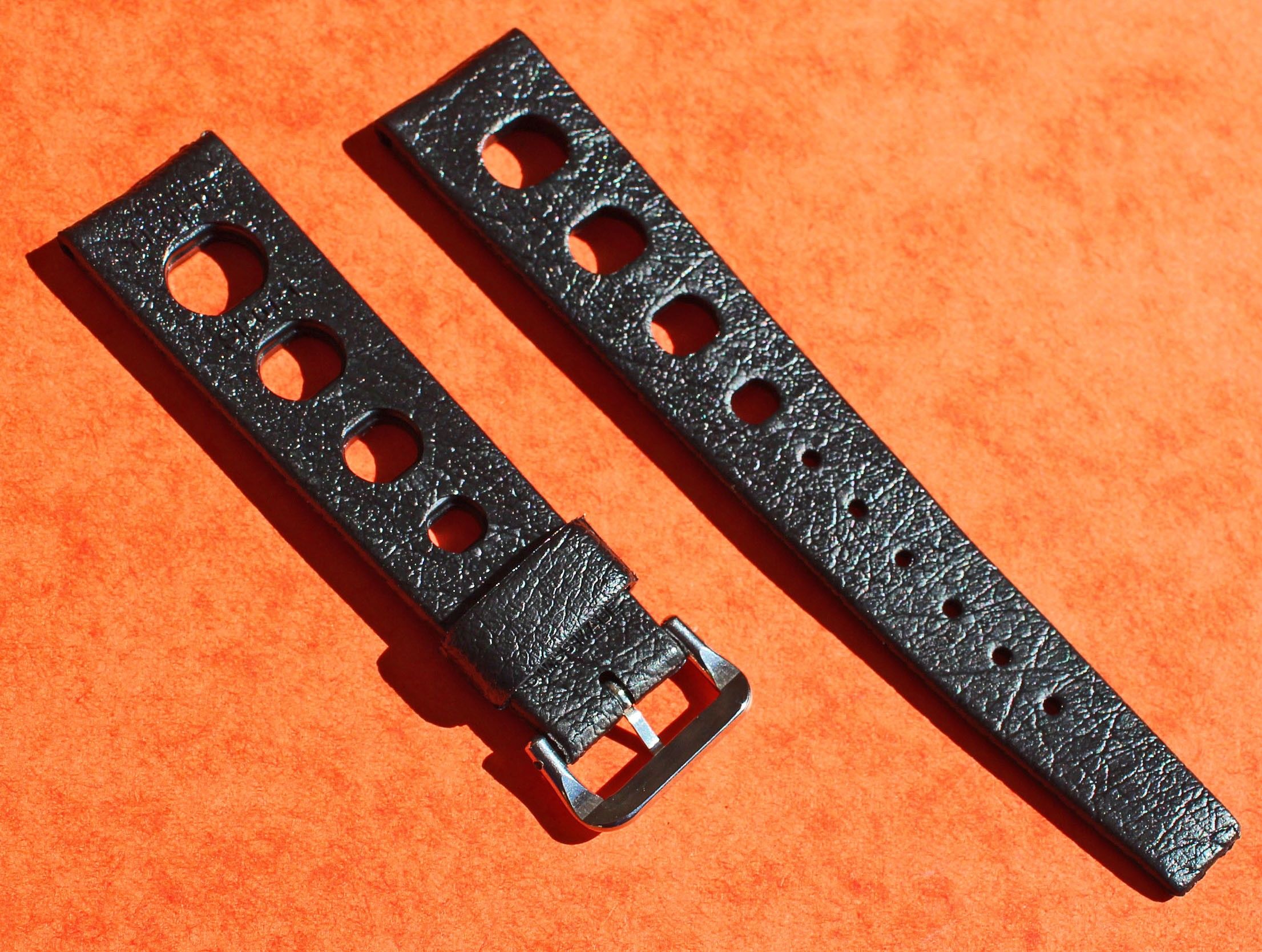 Bracelet Montre Vintage Tropic Star Noir 17 Mm - Original Suisse