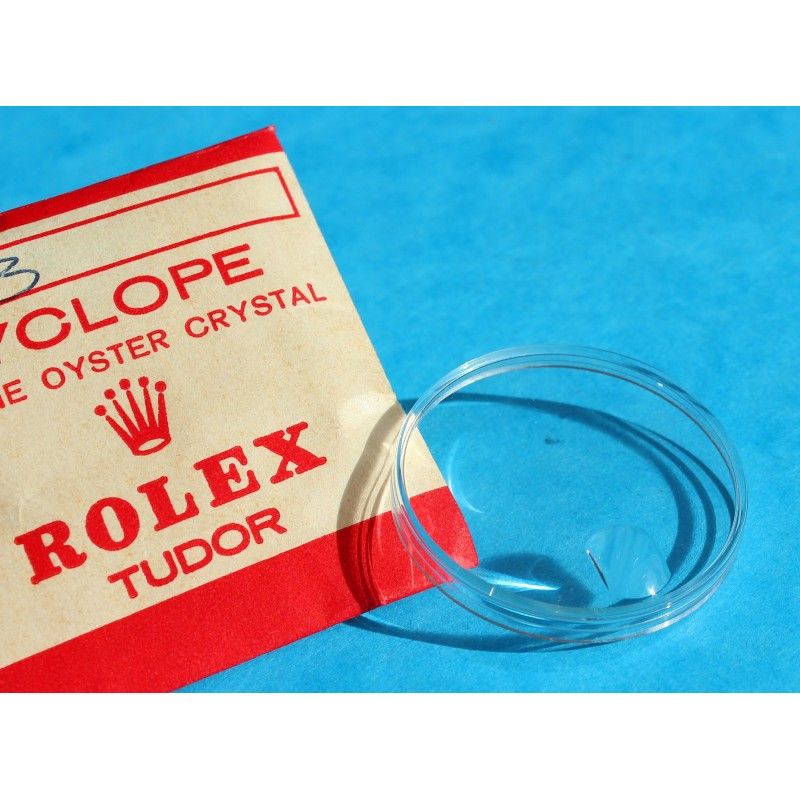 ROLEX TUDOR AUTHENTIQUE VERRE CYCLOPE HESALITE, PLEXIGLAS, PLASTIQUE DE MONTRES ref 7106, 7107, 7117, 7994, 7996, 9010