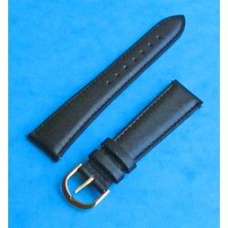 GENUINE BLACK LEATHER BRACELET STRAP 20mm