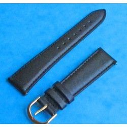 GENUINE BLACK LEATHER BRACELET STRAP 20mm