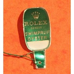 ROLEX VINTAGE 50's TAG OYSTER GENEVA SWIMPRUF VERT DE PRÉSENTATION MONTRES ÉCRIN, BOITES