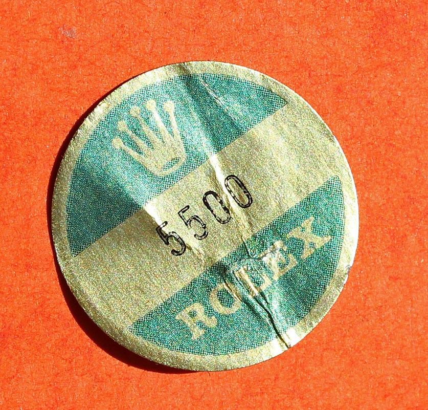 ROLEX 5500 CASE BACK Ø21mm STICKER EXPLORER PRECISION AIRKING Rolex ...