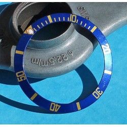 ROLEX RARE INSERT GRADUE LUNETTE BLEU MONTRE SUBMARINER DATE 16613, 16618, 16803, 16808 PERLE LUMINOVA