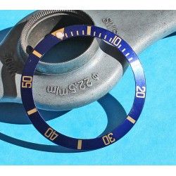 ROLEX RARE INSERT GRADUE LUNETTE BLEU MONTRE SUBMARINER DATE 16613, 16618, 16803, 16808 PERLE LUMINOVA