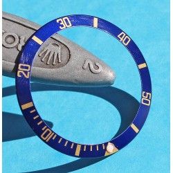 ROLEX RARE INSERT GRADUE LUNETTE BLEU MONTRE SUBMARINER DATE 16613, 16618, 16803, 16808 PERLE LUMINOVA