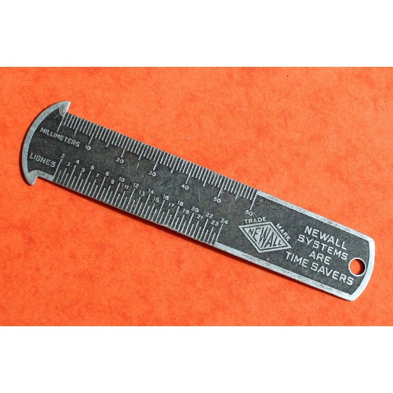 VINTAGE guage ruler NEWALL Systems are time savers parts repair service, watchmakers 