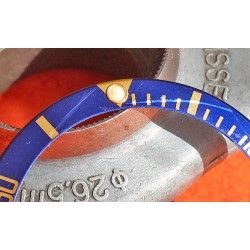 Rolex Cute 90's Dark Blue color Submariner Tutone 16803, 16613, 16808, 16618, Gold Watch Bezel Insert Part