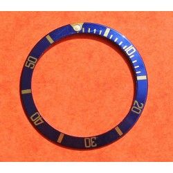 Rolex Cute 90's Dark Blue color Submariner Tutone 16803, 16613, 16808, 16618, Gold Watch Bezel Insert Part