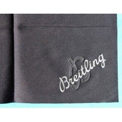 RARE BLACK BREITLING WATCH BOX CLOTH TISSU COATING POLISHING MICROFIBER NAVITIMER, COCKPIT, CHRONOLINER, CHRONOMAT, MONTBRILLANT