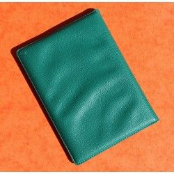 VINTAGE PORTEFEUILLE PASSEPORT PORTE CARTES ROLEX PLASTIQUE VERT