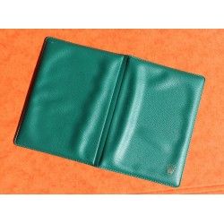 VINTAGE PORTEFEUILLE PASSEPORT PORTE CARTES ROLEX PLASTIQUE VERT