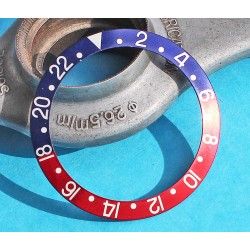 Rolex Ultra Faded GMT Master 1675, 16750, 16753, 16758 Pepsi Blue & Red color Bezel Watch Insert Part 24H