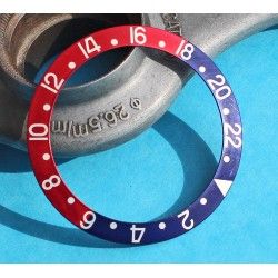 Rolex Ultra Faded GMT Master 1675, 16750, 16753, 16758 Pepsi Blue & Red color Bezel Watch Insert Part 24H