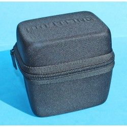 Breitling Genuine Watch Case Storage Travel Pouch Kit Black Zippered Excellent