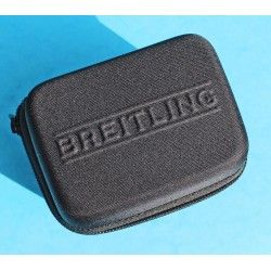 Breitling Genuine Watch Case Storage Travel Pouch Kit Black Zippered Excellent