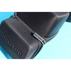 Breitling Genuine Watch Case Storage Travel Pouch Kit Black Zippered Excellent