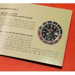 ROLEX 2002 COLLECTIBLE GMT MASTER MENS WATCHES BOOKLET, MANUAL GMT MASTER II 16710, 16713, 16718