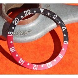 Rolex GMT Master watch Faded Serifs & Fat Font Coke Black & Pink Red color S/S 16700, 16710, 16760 Bezel 24H Insert Part