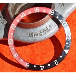 Rolex GMT Master watch Faded Serifs & Fat Font Coke Black & Pink Red color S/S 16700, 16710, 16760 Bezel 24H Insert Part