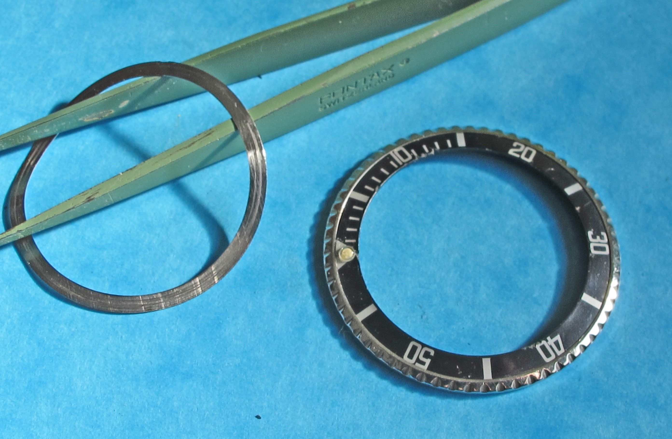 VINTAGE BEZEL / INSERT 5513 /1680 FADED FAT FRONT AND TENSION SPRING