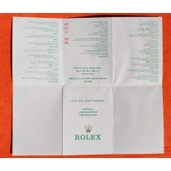 ROLEX 1990-1991 VINTAGE PUNCHED PAPER CERTIFICAT WARRANTY 430 OYSTER SUBMARINER DATE 16618 WATCHES, Ref 564.00.300.1.91