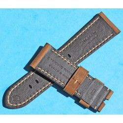 Original PANERAI manufactured OFFICINE LEATHER STRAP BEIGE COLOR 24mm STRAP WATCHES RADIOMIR, LUMINOR, MARINA