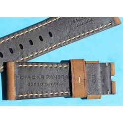 Original PANERAI manufactured OFFICINE LEATHER STRAP BEIGE COLOR 24mm STRAP WATCHES RADIOMIR, LUMINOR, MARINA