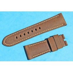 Original PANERAI manufactured OFFICINE LEATHER STRAP BEIGE COLOR 24mm STRAP WATCHES RADIOMIR, LUMINOR, MARINA