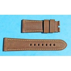 Original PANERAI manufactured OFFICINE LEATHER STRAP BEIGE COLOR 24mm STRAP WATCHES RADIOMIR, LUMINOR, MARINA