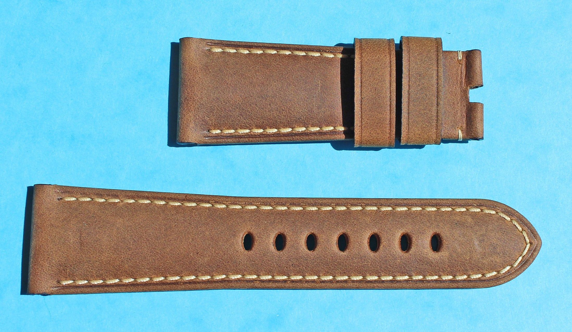 Original PANERAI OFFICINE LEATHER STRAP ASSOLUTAMENTE BROWN CALF 26mm ...