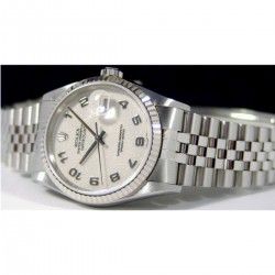 ROLEX CADRAN CRÈME & CHIFFRES ARABES OR BLANC MONTRES DATEJUST ref 16234 CAL 3035, 3135