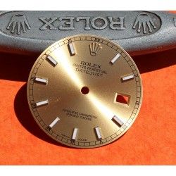 ROLEX AUTHENTIQUE CADRAN OR & INDEX BATON OR JAUNE MONTRES DATEJUST ref 116233 CAL 3035, 3135