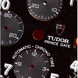 Superbe cadran montres Tudor Prince Chronograph Steel 40mm ref 79280 couleur noire Ø29mm